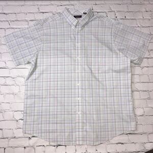 Roundtree & Yorke Plaid Big & Tall Button Up Shirt